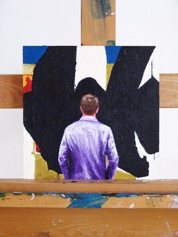 Gerard Boersma (1976) - Elegy (painting of a man enjoying a, Antiquités & Art, Art | Peinture | Moderne