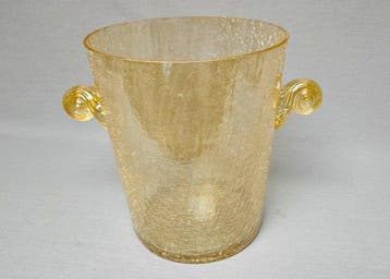 Seau à glace - Verre d’art soufflé à la main (avec bulles