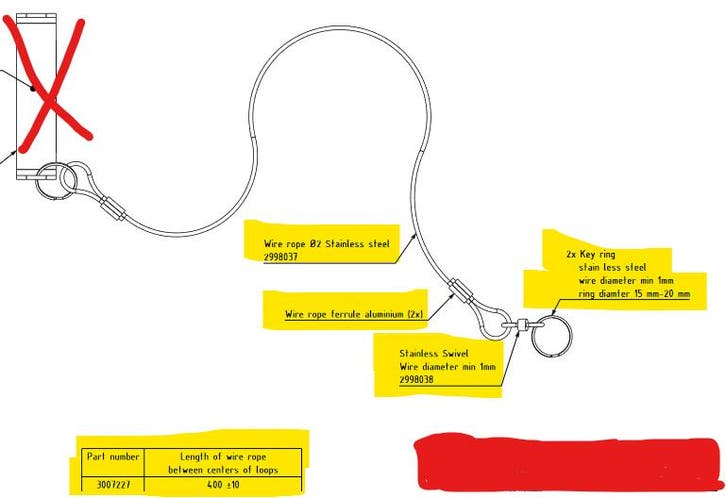 Op maat gemaakte staalkabel met oog, Tuin en Terras, Overige Tuin en Terras, Verzenden