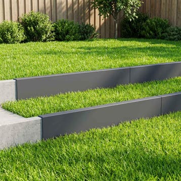 vidaXL Afdekprofiel voor tuinranden 10 st 100 x 5 x 15 cm, Verzenden