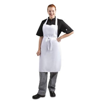 Whites halterschort wit | Polyester/katoen |, Verzenden