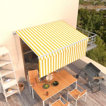 vidaXL Luifel handmatig uittrekbaar met rolgordijn 3x2,5 m, Verzenden, Nieuw