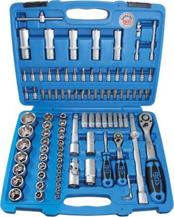 Bgs Technic Dopsleutelset golfprofiel 6,3 mm (1/4) / 12,5 mm, Verzenden