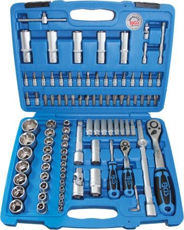 Bgs Technic Dopsleutelset golfprofiel 6,3 mm (1/4) / 12,5 mm, Auto diversen, Autogereedschap, Verzenden