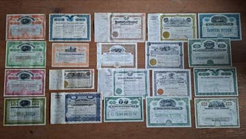 Document - 20 Original historic American mining stock