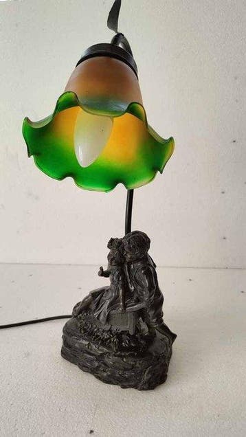 lampe de salon - groupe denfants - années 70/80 - composite