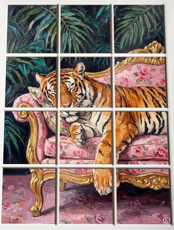 Kleury.art - [XL Ceramic Tiles Composition] The Siesta of