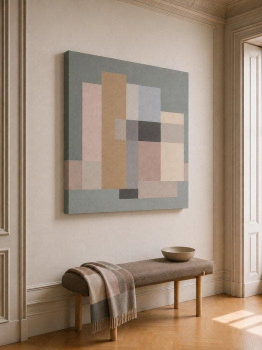 Lacalle - Amanecer cubista XL, Antiquités & Art, Art | Peinture | Moderne