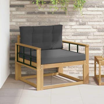 vidaXL Buiten Midden Sofa Polyester Wit, Verzenden