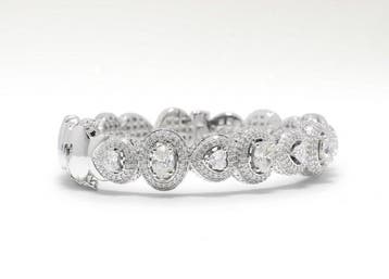 Armband - 14 karaat Witgoud - 6.58ct. tw. Diamant, Nieuw
