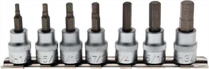 Bgs Technic Bit set, Inbus 3/8, 7 delig INCH, Auto diversen, Autogereedschap, Verzenden