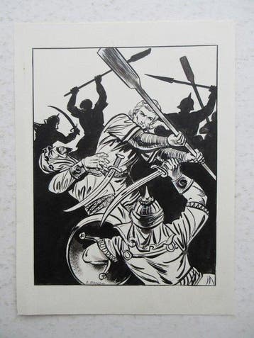 Karel Biddeloo - 1 Original drawing - De Rode Ridder -, Nieuw