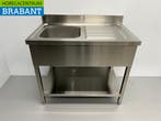 RVS Spoeltafel spoelbak 100 x 60 cm Horeca, Ophalen of Verzenden, Nieuw in verpakking