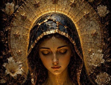 Yamila - Corazón Radiante: La Virgen en Kintsugi, Antiquités & Art