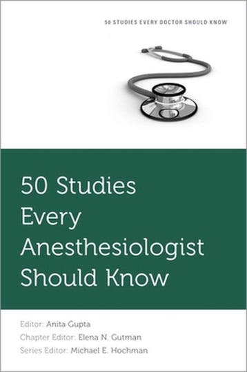 50 Studies Every Anesthesiologist Should Know 9780190237691, Boeken, Verzenden, Gelezen, Anita Gupta