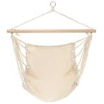 vidaXL Hangstoel opvouwbaar crème, Tuin en Terras, Verzenden, Nieuw