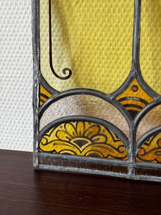 Art Nouveau Glas-in-loodraam - 1900-1910, Antiek en Kunst, Kunst | Designobjecten