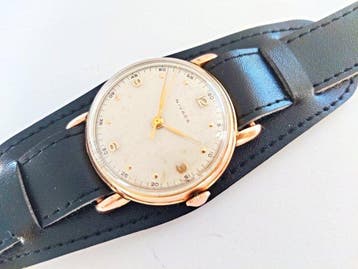 Nivada - swiss gold plated mens art deco - Zonder, Nieuw