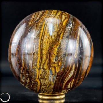Œil de tigre naturel de haute qualité Sphère- 1002.36 g, Antiquités & Art