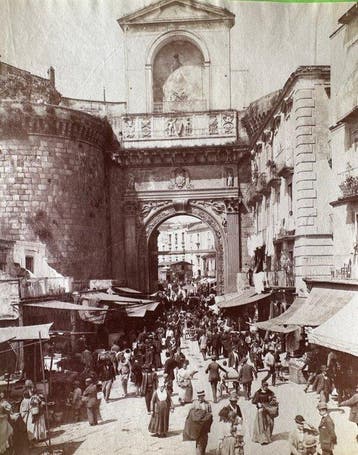 Alinari - Napoli Porta Capuana - Splendida fotografia antica