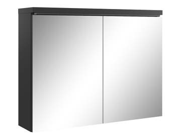 Badkamerkast Paso 80 x 20 x 60 cm Zwart Spiegelkast Badkamer, Verzenden, Nieuw