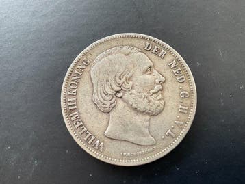 Nederland. Willem III. 2 1/2 Gulden 1854 (Zonder