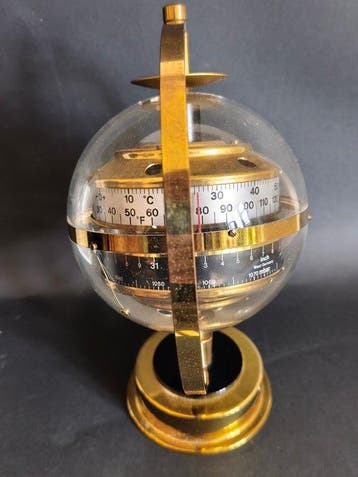 Huger - Baromètre - Laiton - Sputnik style weather station