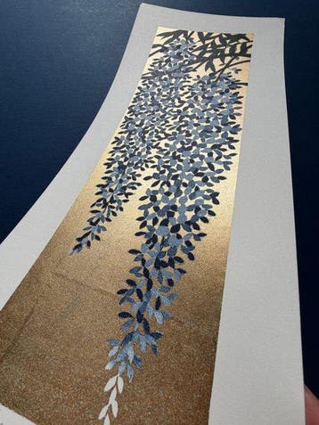 2x Wisteria - NO RESERVE ! - Hajime Namiki (b 1947) - Japan