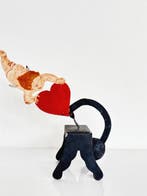 Figure - Vintage Metal Balance Toy – Firemen & Handcart -