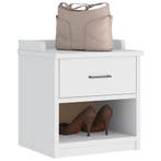 vidaXL Gangbankje SANDNES wit 45x40x50 cm massief grenenhout, Verzenden, Nieuw