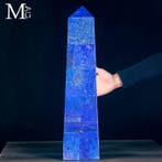 Majestueus Lapis Lazuli Mozaïek Obelisk met massieve, Antiek en Kunst