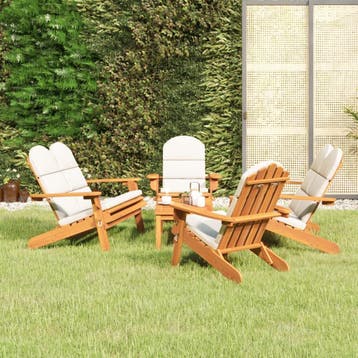 vidaXL 5-delige Loungeset Adirondack massief acaciahout, Jardin & Terrasse, Verzenden, Loungeset