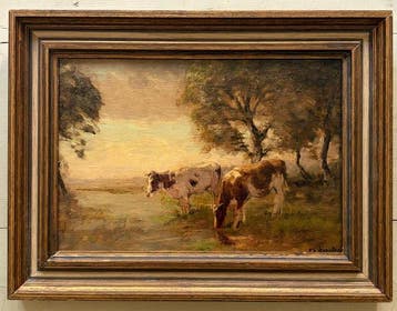 Fedor van Kregten (1871–1937) - Twee drinkende koeien