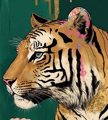 Kleury.art - [XL Canvas] The Emerald Sovereign” by, Nieuw