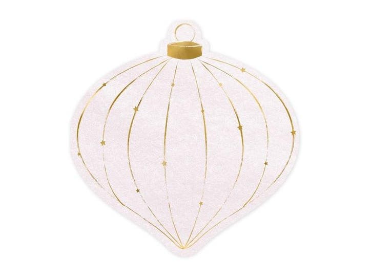 Servetten Kerstbal 12cm 20st, Hobby en Vrije tijd, Feestartikelen, Nieuw, Verzenden