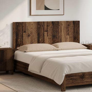 vidaXL Wandgemonteerd Hoofdbord HOORN Oud hout Bewerkt hout, Verzenden