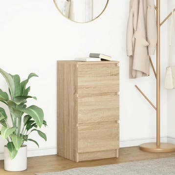 vidaXL Dressoir 37,5x35x76cm bewerkt hout sonoma, Huis en Inrichting, Kasten | Dressoirs, Verzenden, Nieuw