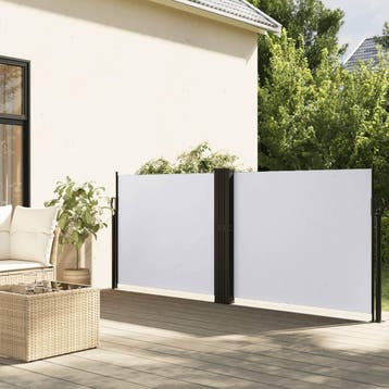 vidaXL Windscherm uittrekbaar 140x1000 cm wit, Tuin en Terras, Verzenden, Nieuw
