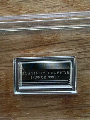 Monde. Platin Bar Panda , 1/100 oz (.999) (Sans prix de, Postzegels en Munten