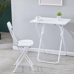 2dekans | Ceruzo Kinder Klaptafel met Stoel – Wit –, Huis en Inrichting, Stoelen, Ophalen of Verzenden, Nieuw