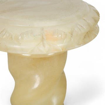 Plat à aumônes - Albâtre - Colonne, Antiquités & Art