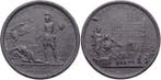 Satirische Zinn-medaille 1704 Nederland-middelburg, Postzegels en Munten, Penningen en Medailles, Verzenden