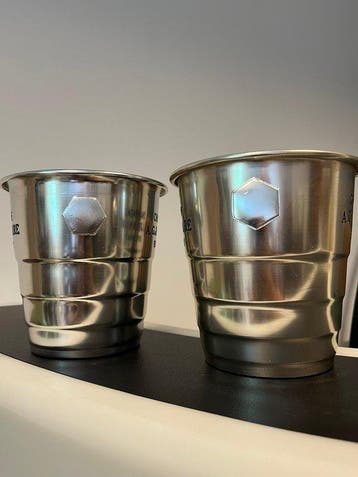 Champagne koeler (2) - Aluminium - Art Deco-ijsemmer, Antiek en Kunst