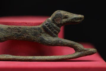 Oud - Brons Aristocratisch Dog Fire Striker - 6.2 cm (Zonder