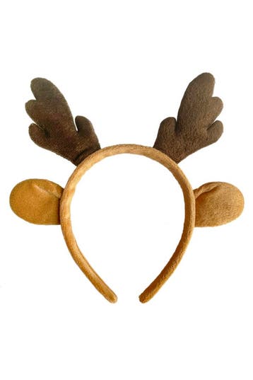 Haarband Rendier Bruin Diadeem Gewei Hert Ree Eland Kerst Ru, Ophalen of Verzenden, Nieuw
