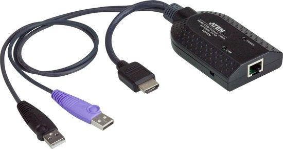 2dekans | KVM-Adapterkabel HDMI / USB 0,25 m, Computers en Software, Pc- en Netwerkkabels, Ophalen of Verzenden