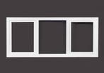 PVC vast-draaikiep-vast b250xh110 cm Wit, Gevelraam of Ruit, 80 tot 120 cm, 80 tot 120 cm, Nieuw