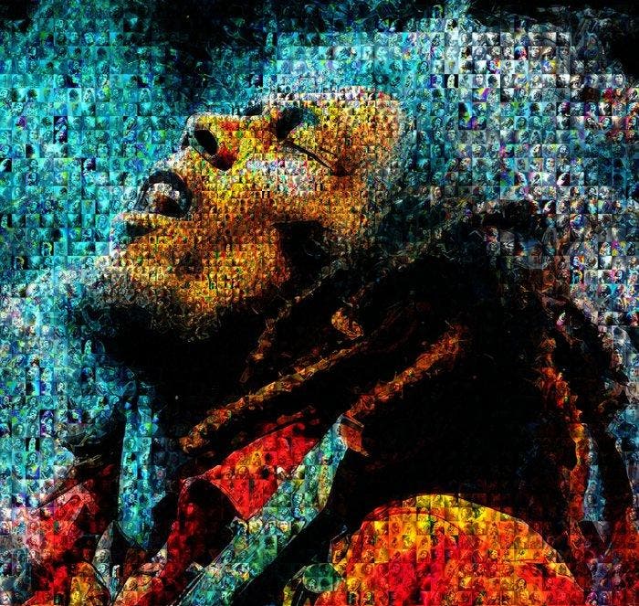 David Law - Bob Marley II - Format XL 60x60, Antiquités & Art, Art | Objets design