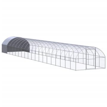vidaXL Kippenren 3x20x2 m gegalvaniseerd staal, Verzenden