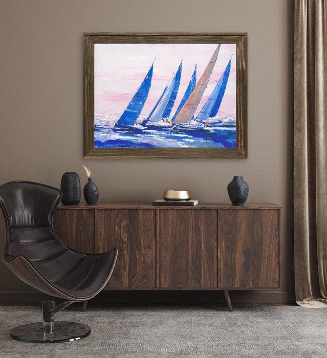 Brooksby - Saint Tropez Blue Carbon, Antiek en Kunst, Kunst | Schilderijen | Modern